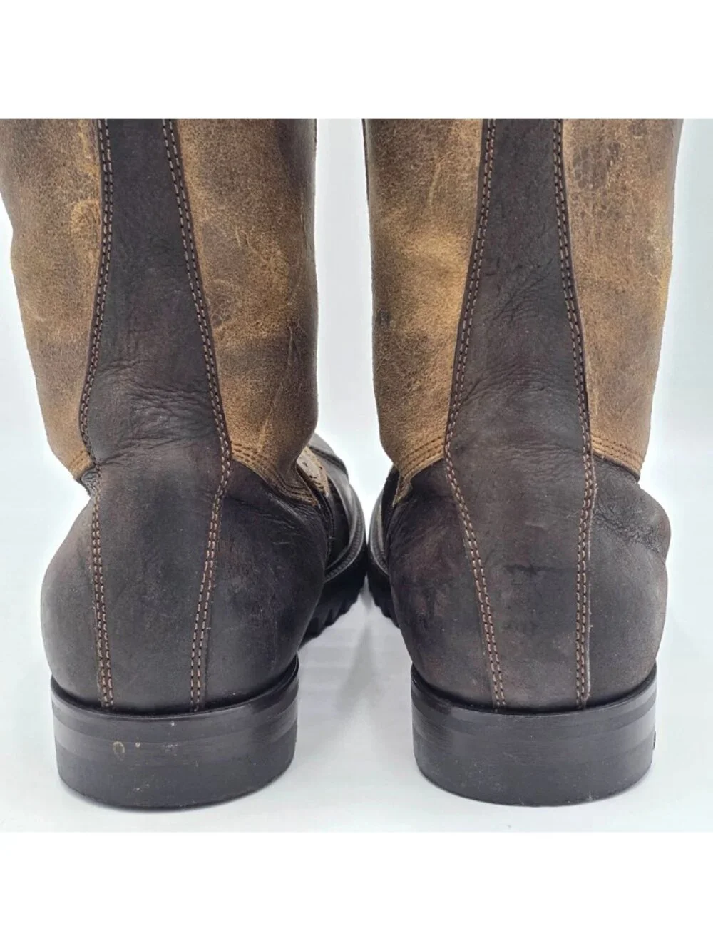 Cesare Paciotti Italy Mens Size 8UK 9US Brown Leather Laced up Tall Combat Boots